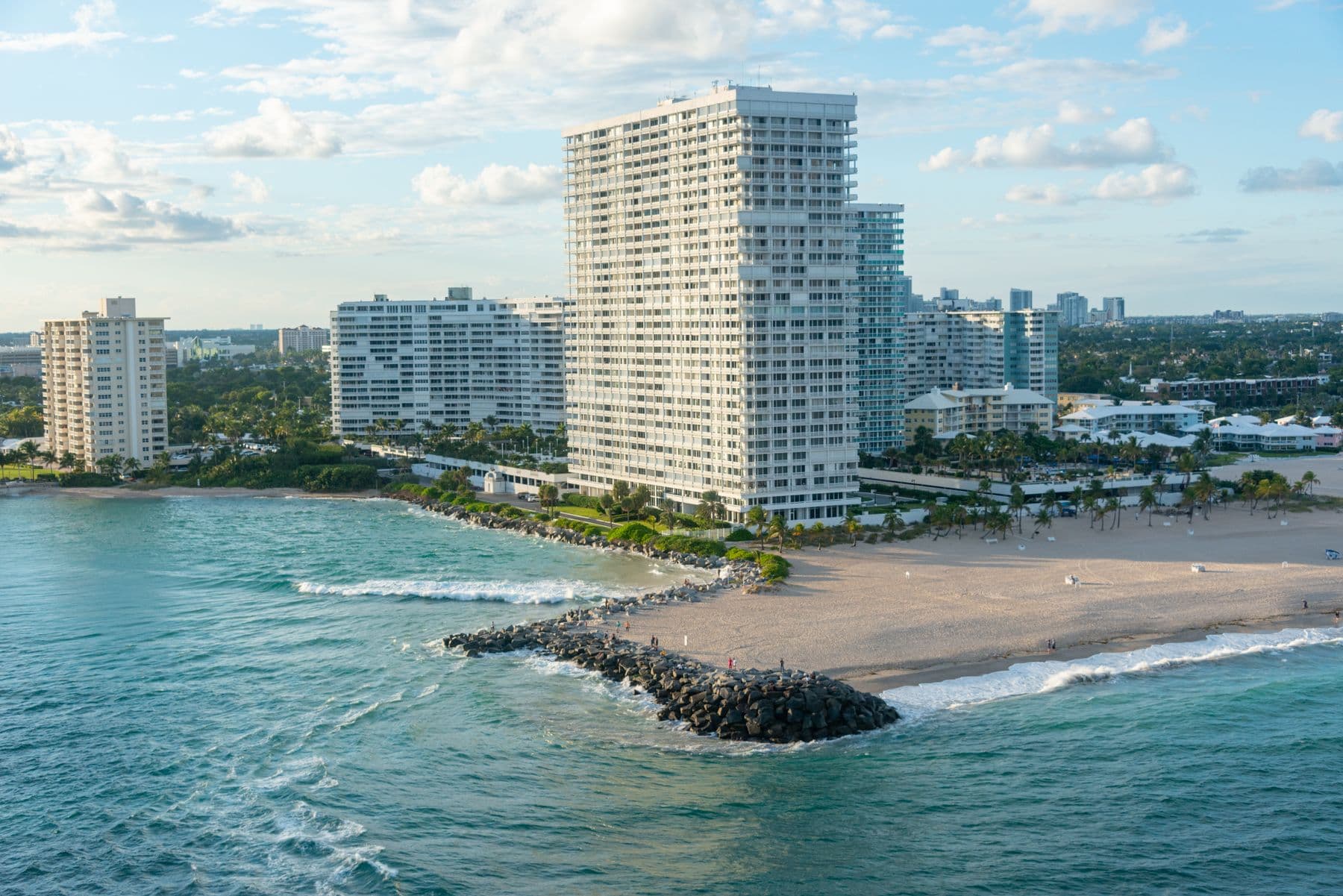 Aerial view of Bal Harbour beach and residences