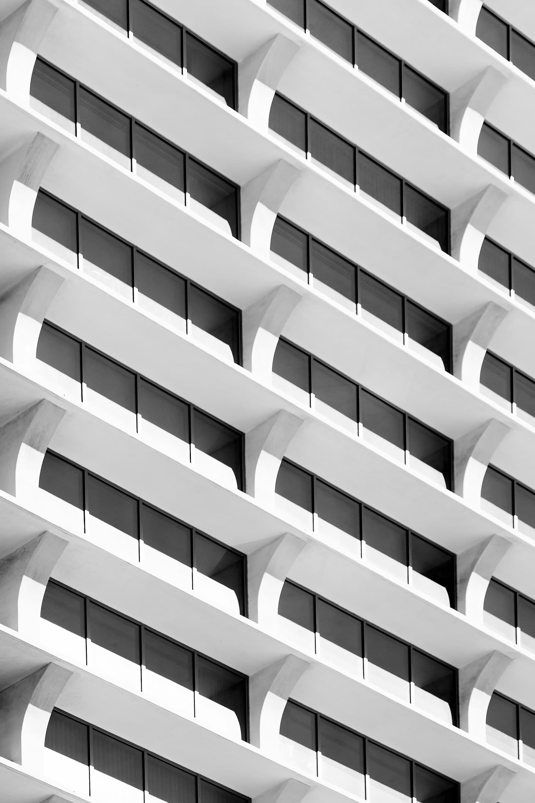 Architectural detail of Jade Signature in Sunny Isles Beach
